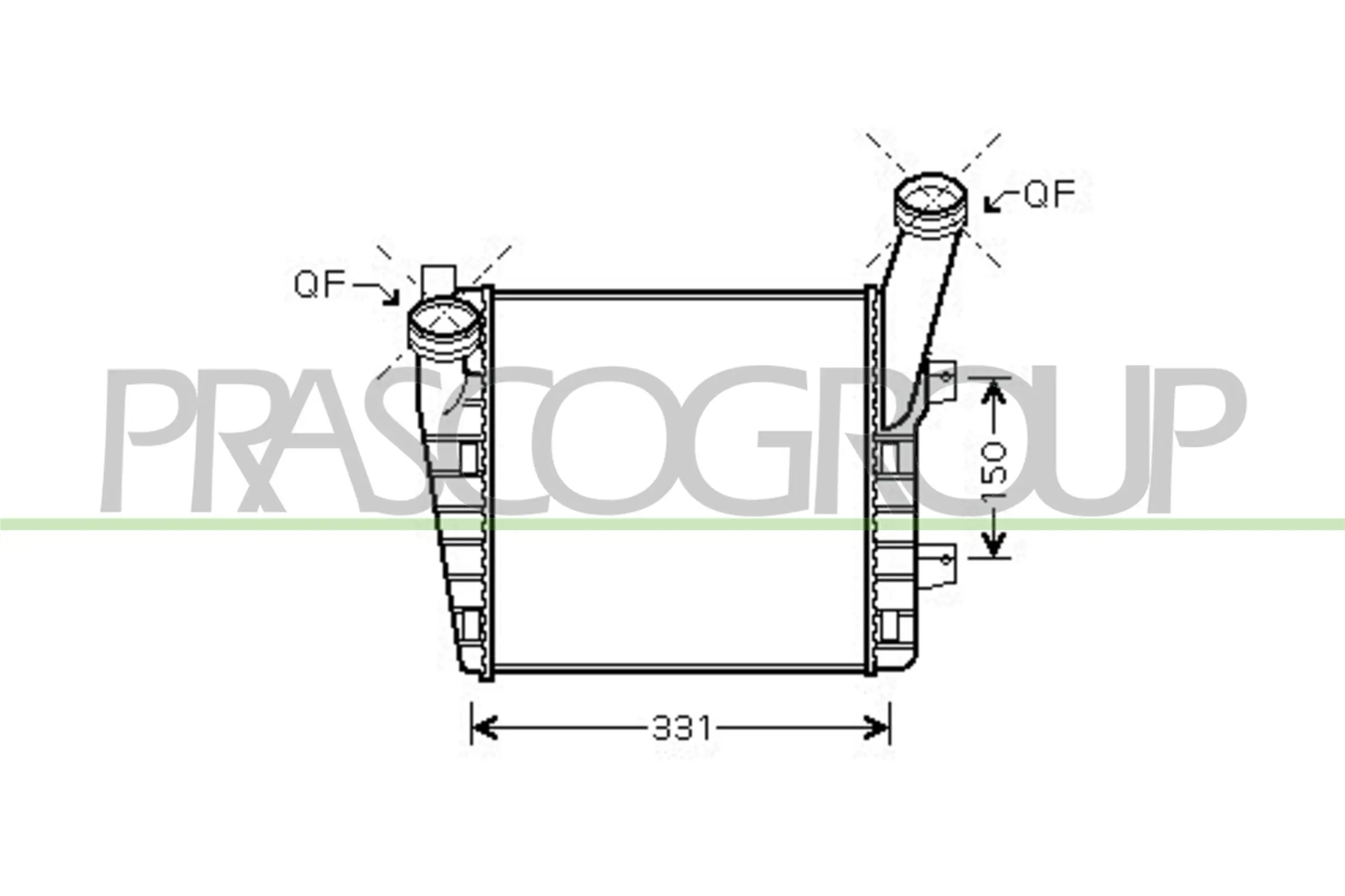 Radiador de aire, intercooler Volkswagen Touareg I (7LA, 7L6, 7L7)