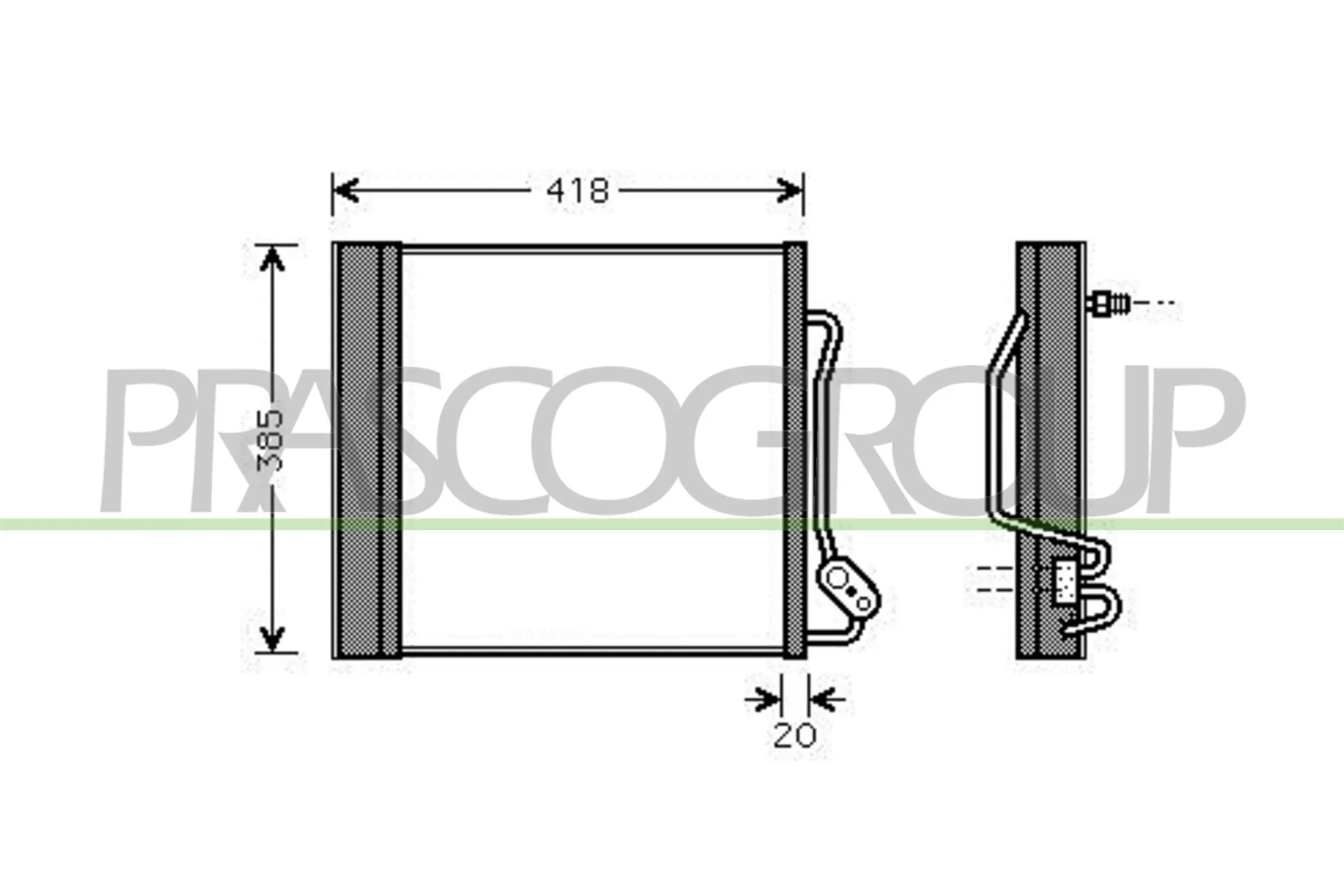 Radiador de aire acondicionado para Smart FORTWO  450