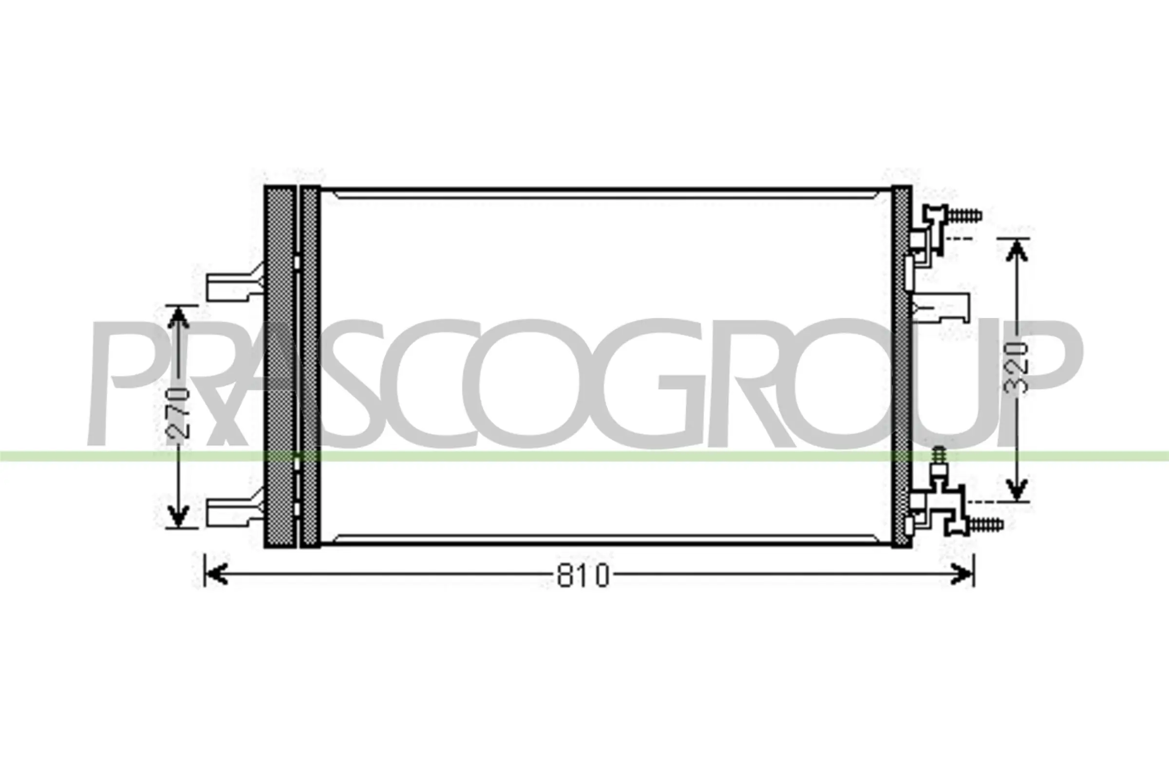 Radiador de aire acondicionado para Opel Zafira C P12