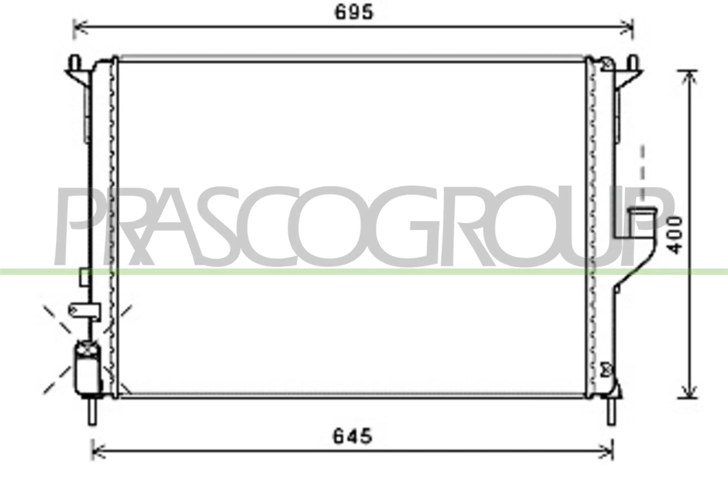 Radiador de refrigeración del motor 214108600R NISSAN