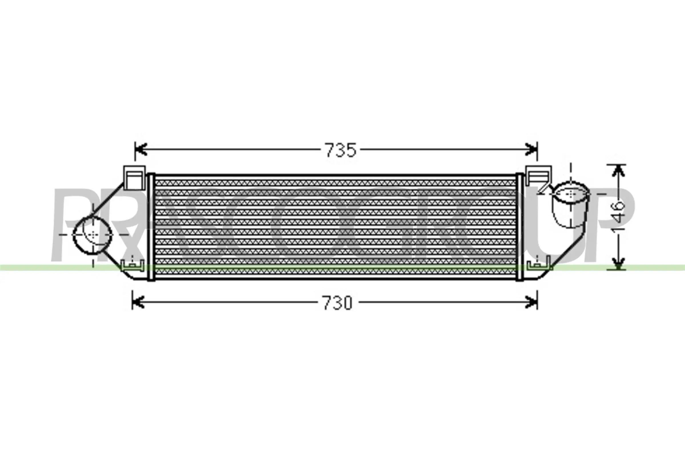Radiador de intercooler para Ford Kuga II CBS