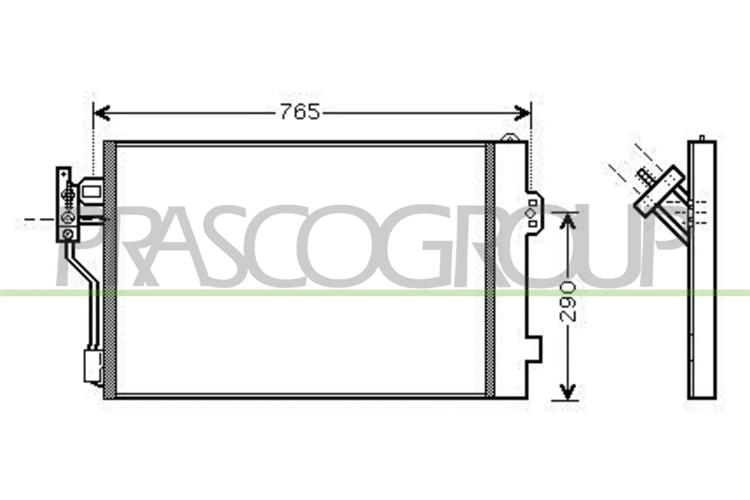 Radiador de aire acondicionado para Mercedes Vito II 639