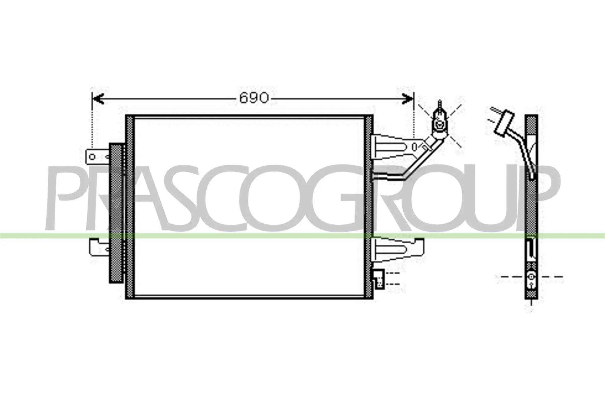 Radiador de aire acondicionado para Mitsubishi Colt VII Z3