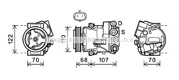 Compresor climatizador para Opel Meriva B 