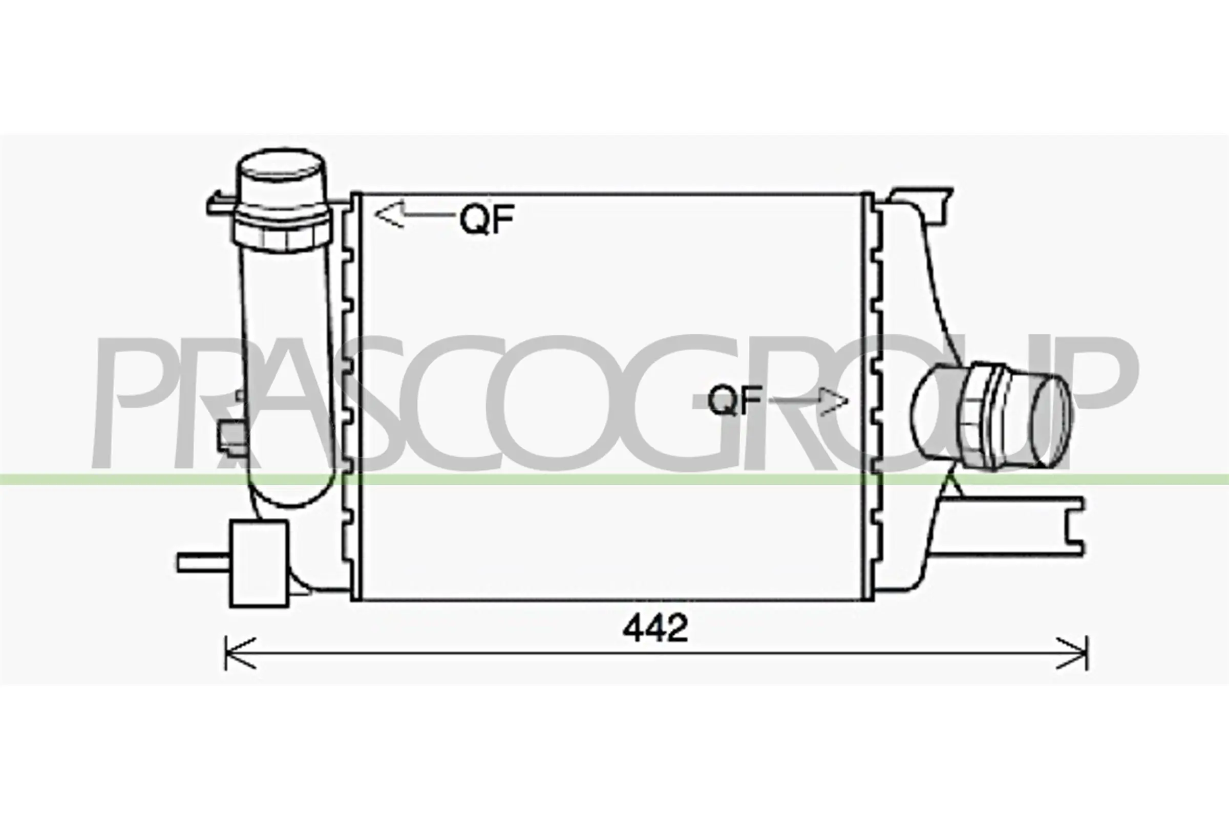 Radiador de intercooler para Renault DUSTER I HS