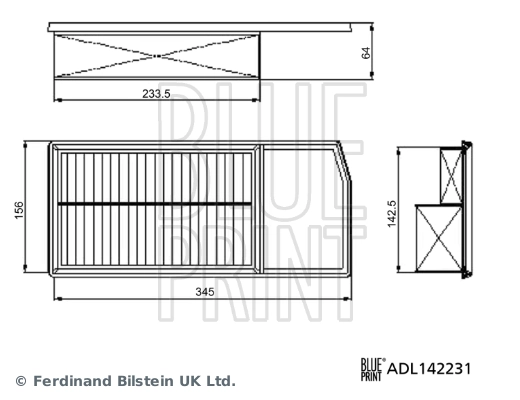 1682948980 Fiat/Alfa/Lancia Filtro de aire de motor