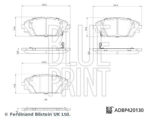 Pastillas de freno delanteras Nissan/Infiniti B4Y03328ZA