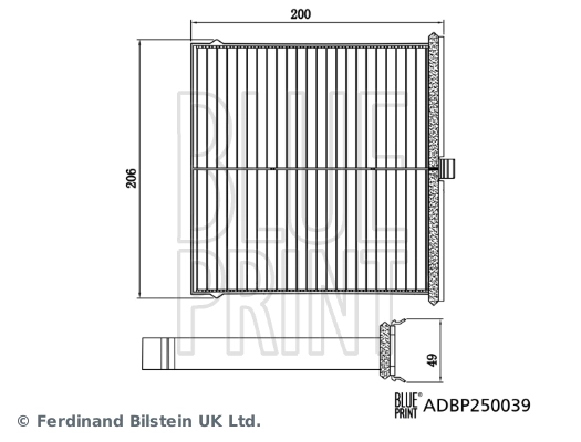 Filtro de cabina Blue Print ADBP250039 precio, desde 21,19 EUR