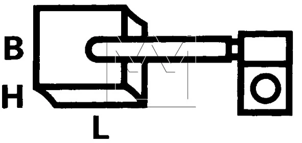 Escobilla de carbón, alternador Opel Corsa 93, 94, 98, 99