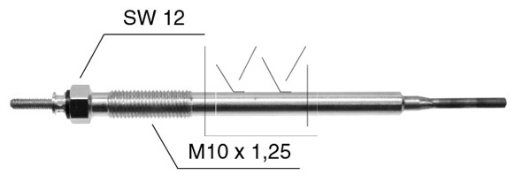 Bujía de precalentamiento DP44 NGK