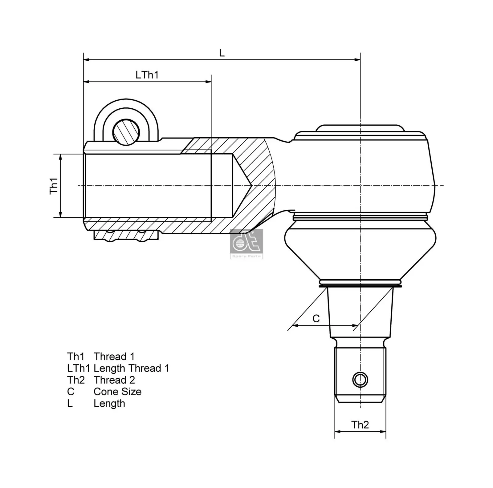 468100 Diesel Technic Rótula de dirección