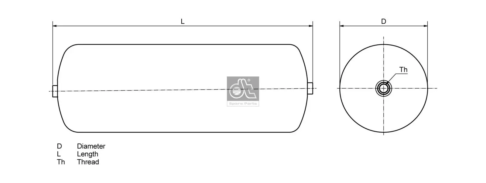 466439 Diesel Technic Recipiente neumático
