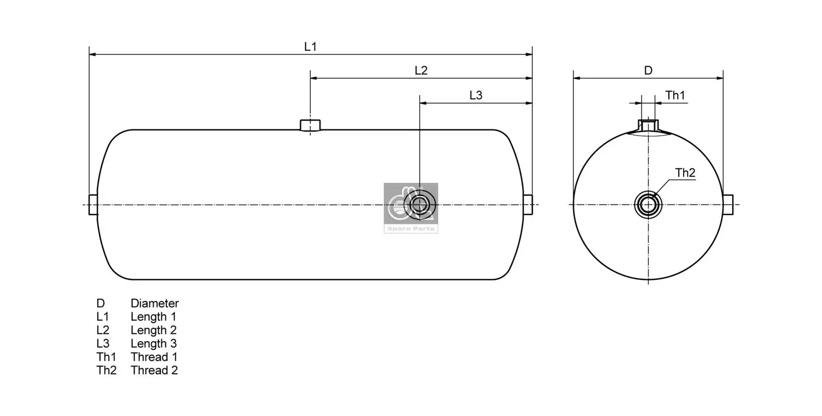 1733544 DAF Recipiente neumático
