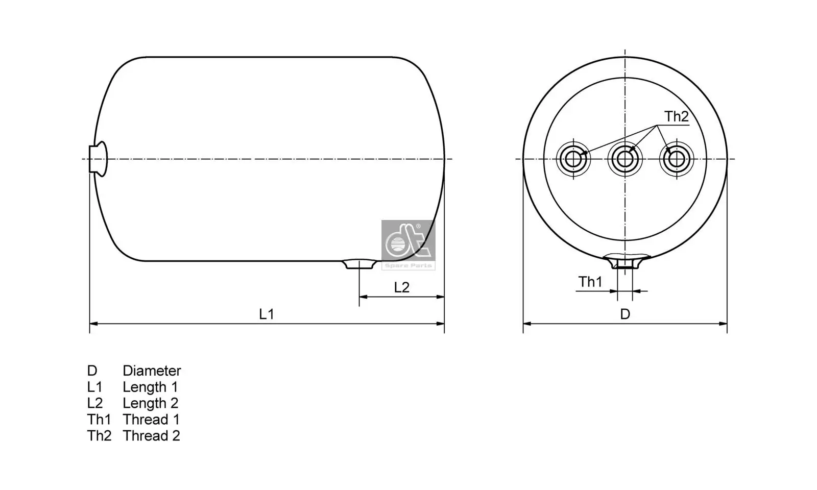 466426 Diesel Technic Recipiente neumático