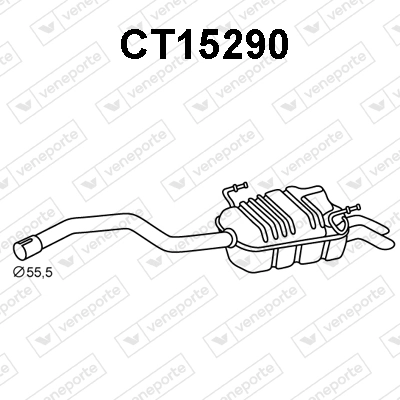 Silencioso trasero para Citroen C8  (EA, EB)