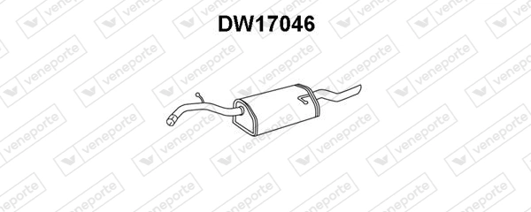 Silencioso trasero para Daewoo Nubira I (J10, J15)