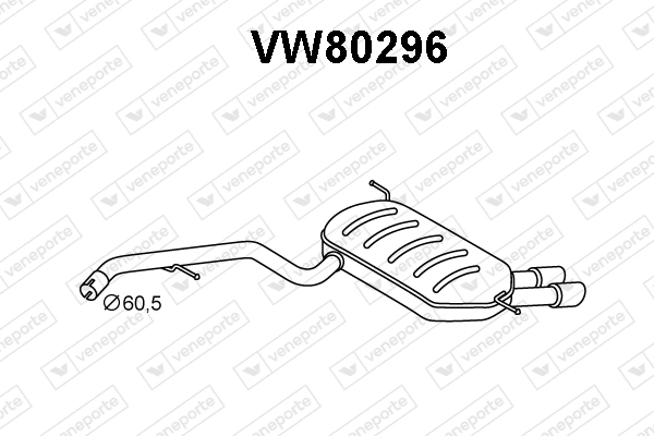 Silenciador trasero para Volkswagen Tiguan 5N1, 5N2