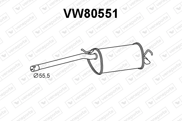 Silenciador trasero BS233089 Bosal