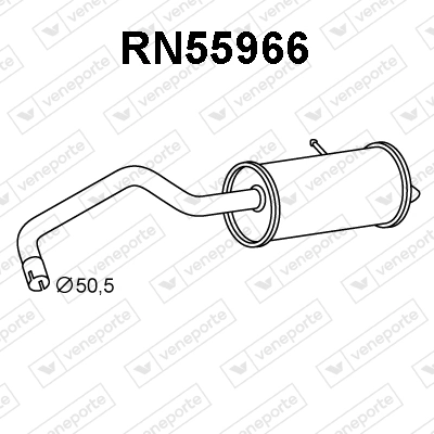 Silencioso trasero para Renault Kangoo  (KW0, KW1)