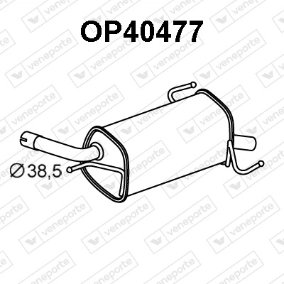 Silencioso trasero Opel Corsa (2000-2006)