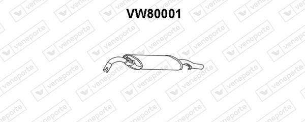 Silencioso trasero para Volkswagen Jetta II (19E, 1G2, 165, 167)