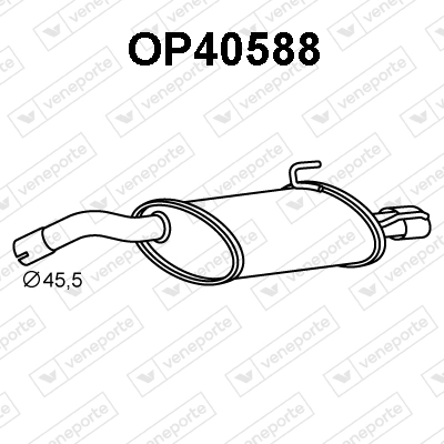 Silenciador trasero para Opel Vectra