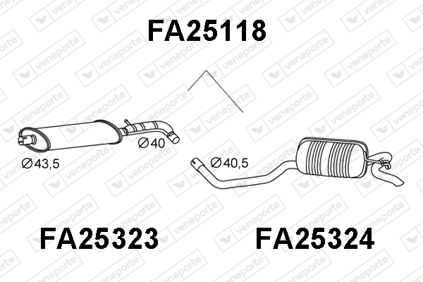Silencioso trasero Fiat Punto I