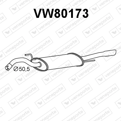 Silenciador trasero para Volkswagen Passat 3A2, 351, 312