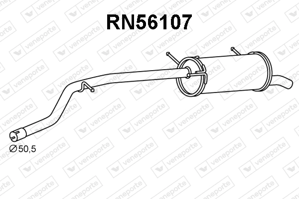 Silenciador trasero para Renault Trafic EG