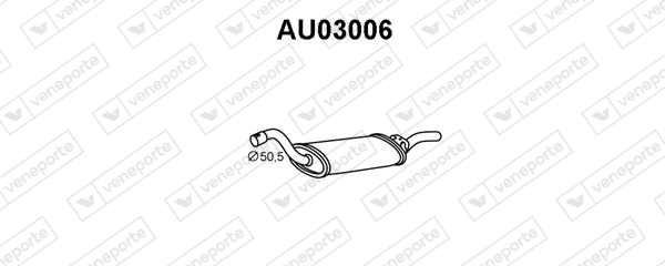 Silencioso trasero para Audi 80  (89, 89Q, 8A)