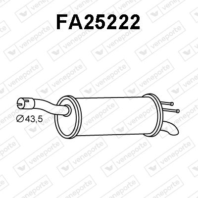 Silenciador trasero para Fiat Doblo 223