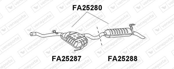 Silenciador trasero para Fiat Brava 182