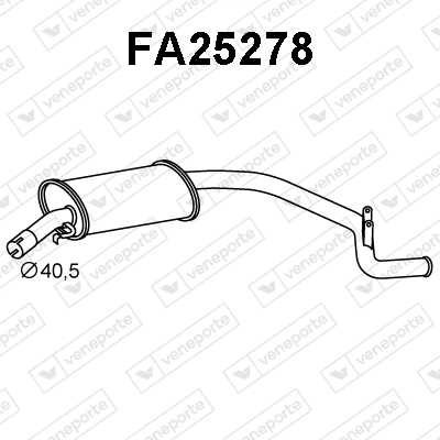 Silenciador trasero para Fiat Panda 141A