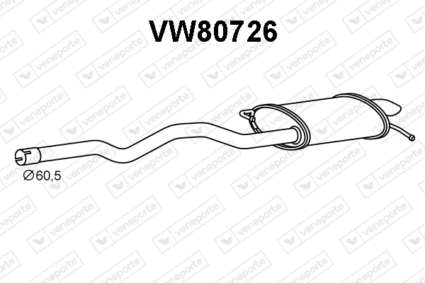Silencioso trasero Volkswagen Multivan  (2003-2016)
