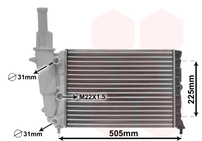 Radiador de agua Fiat Punto I (176)
