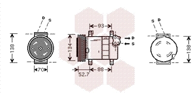 Compresor de aire acondicionado Alfa Romeo 156 932