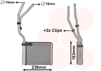 Radiador de calefacción Volvo S40 2 MS