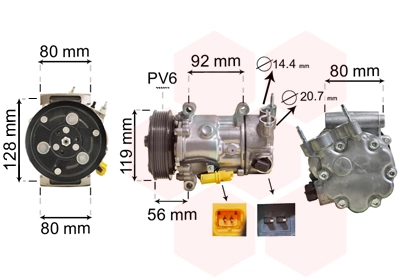 Compresor climatizador Peugeot Partner III (2018-2026)