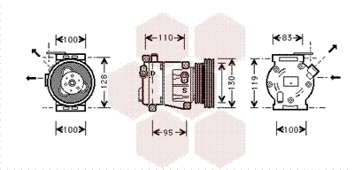 Compresor de ac para Fiat Punto I (176)