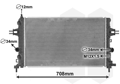 Radiador para Opel Astra L35