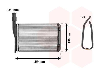 43006087 VAN Wezel Radiador interior