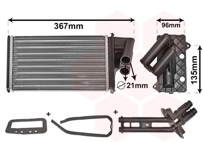 43006203 VAN Wezel Radiador interior