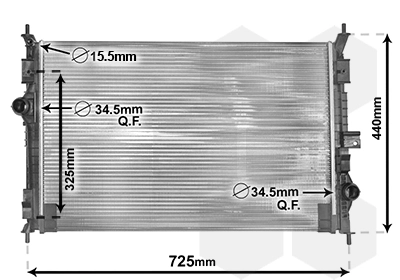 Radiador de água para Peugeot 5008 II ()