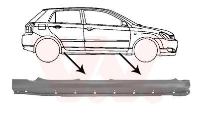 Chapa de acceso derecha Toyota Corolla  (E12U)