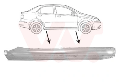 Chapa de acceso derecha Chevrolet Aveo  (T250, T255)