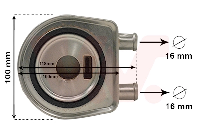 43013705 VAN Wezel Radiador de aceite debajo del filtro