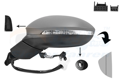 Espejo retrovisor izquierdo Volkswagen Golf VIII (2019-2026)