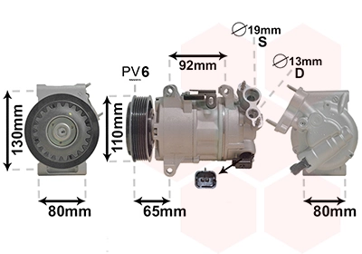 Compresor de ac para Citroen C3  (SH)