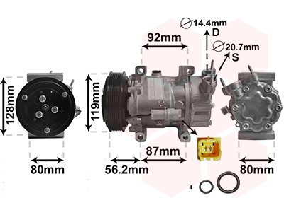 Compresores de aire acondicionado Peugeot 206  (2A/C)