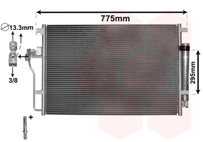 58005277 VAN Wezel Radiador de aire acondicionado